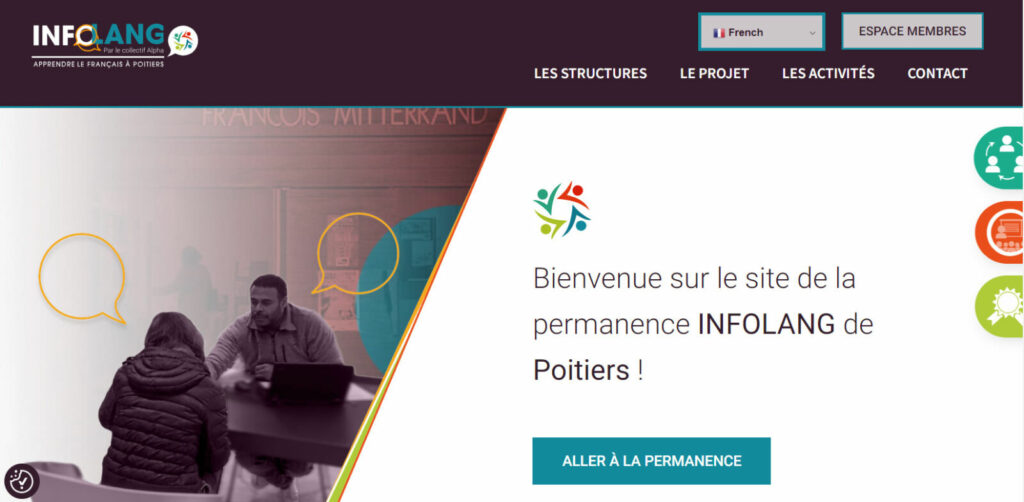 accueil du site infolang-poitiers.fr